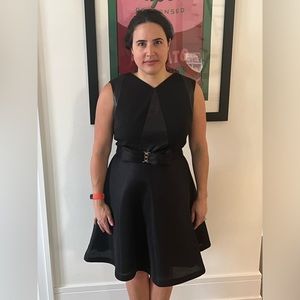 Badgley Mischka black dress with bow